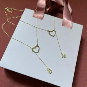 Kalpli Sallantılı Harf Kolye