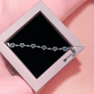 Kalpli Bileklik Mavi Taşlı