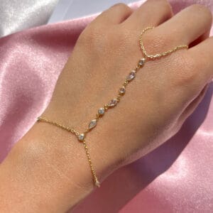 Damla kare taşlı Şahmeran (Gold)