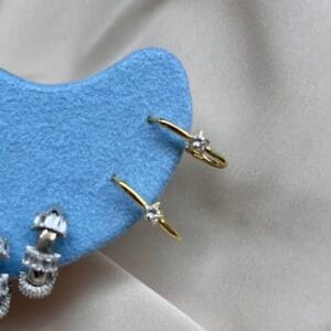 İnce Halka Küpe Yıldızlı