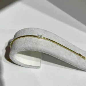 Tek taşlı bileklik (gold)