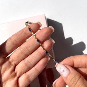 Mini Baget Taşlı Bileklik (Laci)