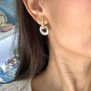 2renkli küpe Büyük Boy