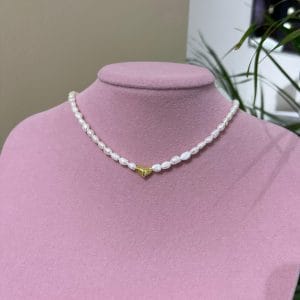 İnci Kolye Mini Bombe Kalp