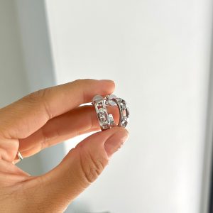 Yarım Halka Küpe Sİlver