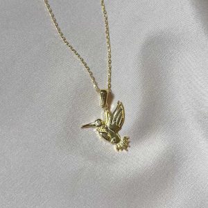 Kuşlu Kolye Gold