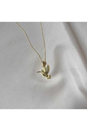 Kuşlu Kolye Gold