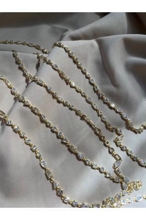 Taşlı choker kolye
